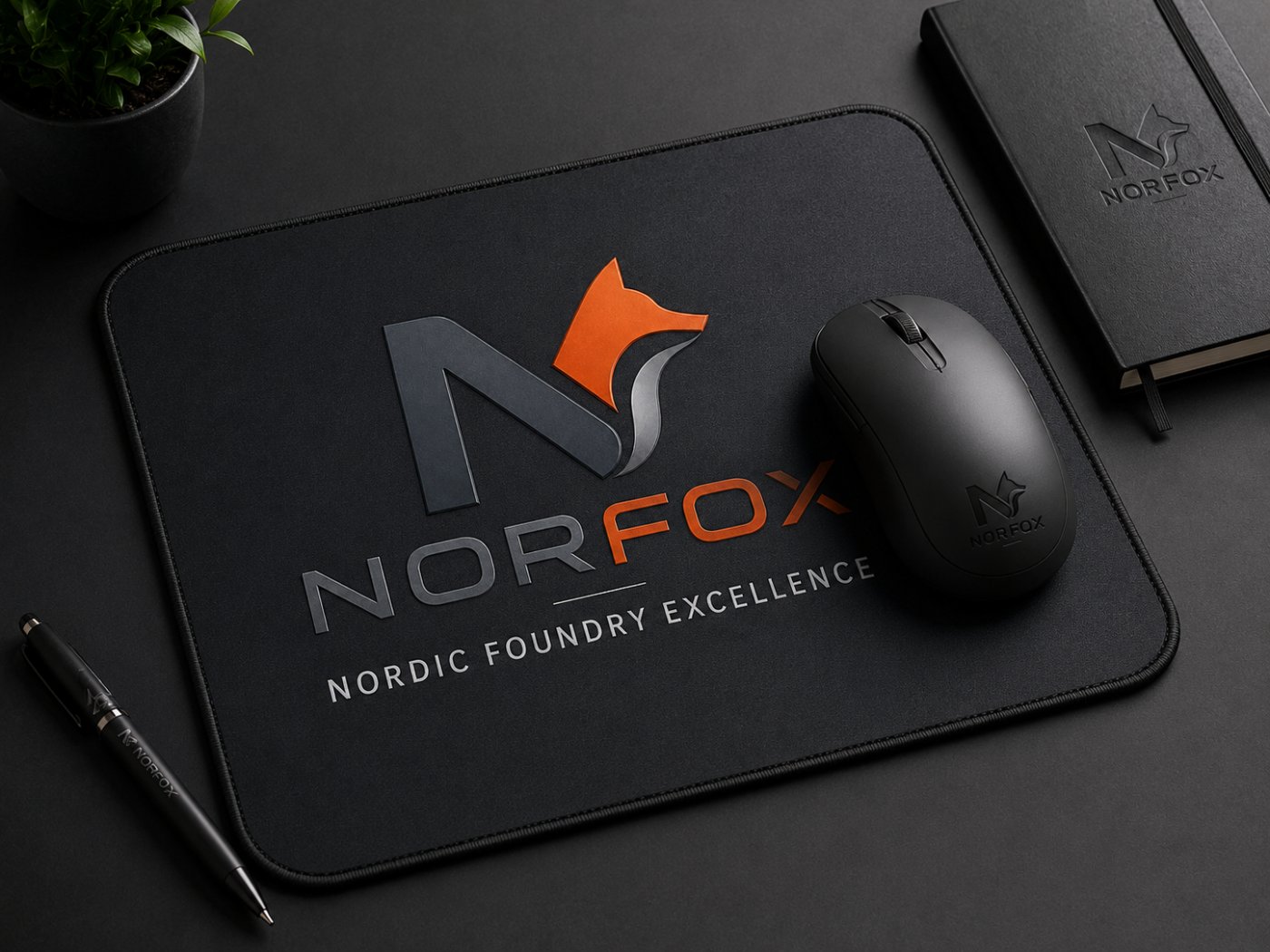 Norfox mousepad and notebook